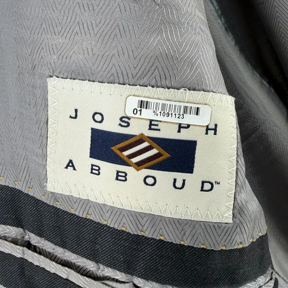 Joseph Abboud Ermenegildo Zegna Wool Blazer Mens 48S Custom Gray Sport Coat 1402